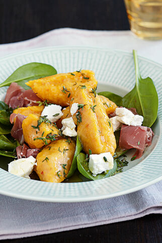 Kürbis-Gnocchi mit Ziegenkäse Kürbis-Gnocchi mit Ziegenkäse