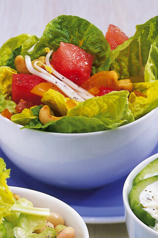 Römersalat mit Melone