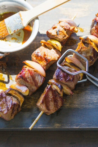 Steak mit Schalotten und Shiitake Steak mit Schalotten und Shiitake