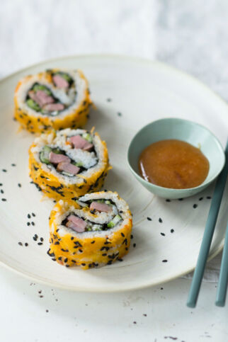 Ura-Maki mit Entenbrust Ura-Maki mit Entenbrust