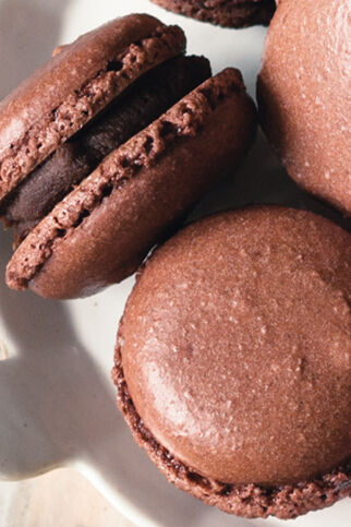 Schokoladenmacarons Schokoladenmacarons
