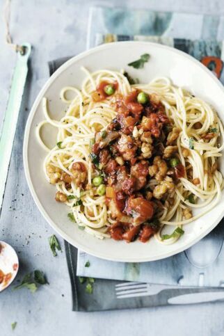Spaghetti mit Tempeh-Bolognese