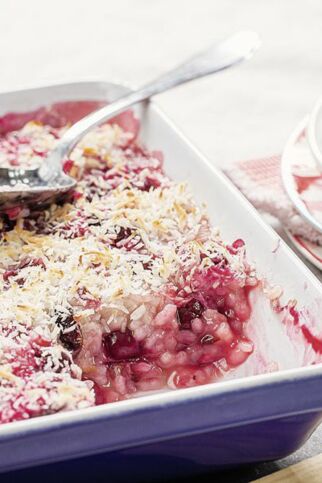 Kokosmilchreis mit Kirschen Kokosmilchreis mit Kirschen