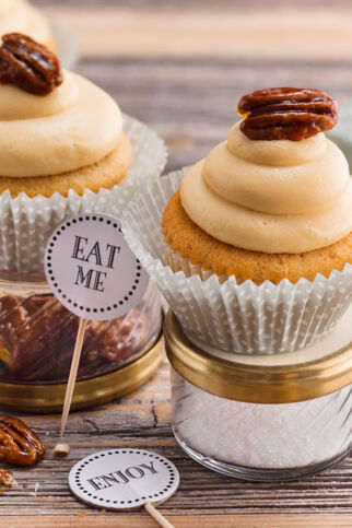 Pekannuss-Karamell-Cupcakes Pekannuss-Karamell-Cupcakes
