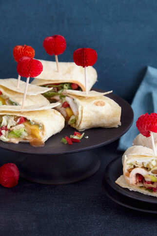 Wrap-Bites mit Hühnchen Wrap-Bites mit Hühnchen