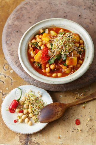Kartoffelcurry mit Kichererbsen