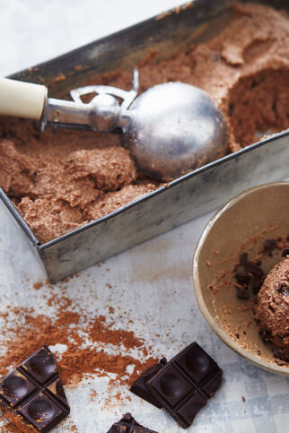 Schokoladen-Nuss-Eis mit Mesquite Schokoladen-Nuss-Eis mit Mesquite