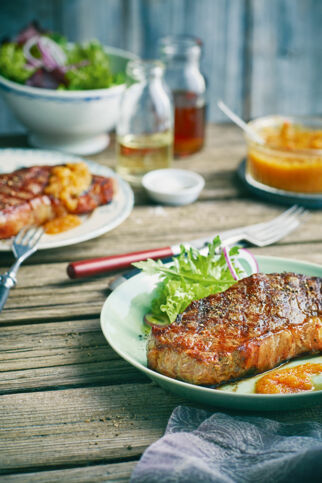 Rumpsteaks mit Chili-Salsa Rumpsteaks mit Chili-Salsa