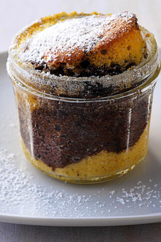 Marmorkuchen aus dem Glas