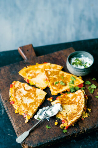 Curry-Mais-Quesadillas
