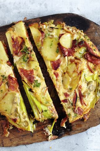 Tortilla mit Chorizo Tortilla mit Chorizo