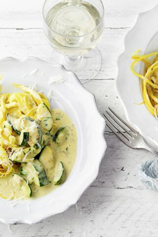 Zucchini-Carbonara Zucchini-Carbonara