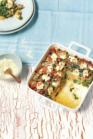 Salsicce-Spinat-Lasagne Salsicce-Spinat-Lasagne