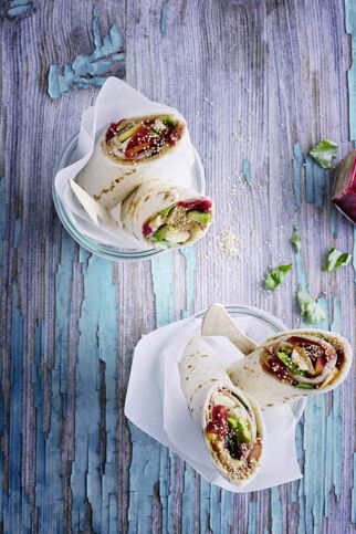 Erdnussbutter-Frühstücks-Wraps Erdnussbutter-Frühstücks-Wraps