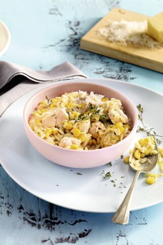 Nudel-Risotto mit Hähnchenfilet Nudel-Risotto mit Hähnchenfilet