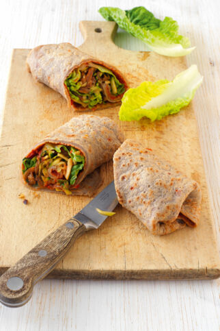 Pfannkuchen-Wraps mit Gemüse Pfannkuchen-Wraps mit Gemüse
