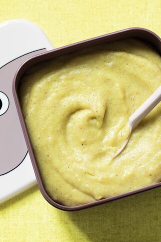 Lachs-Blumenkohl-Apfel-Brei Lachs-Blumenkohl-Apfel-Brei