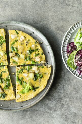 Bohnen-Kohlrabi-Omelett Bohnen-Kohlrabi-Omelett