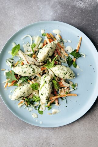 Joghurtgemüse mit Kräuternocken Joghurtgemüse mit Kräuternocken