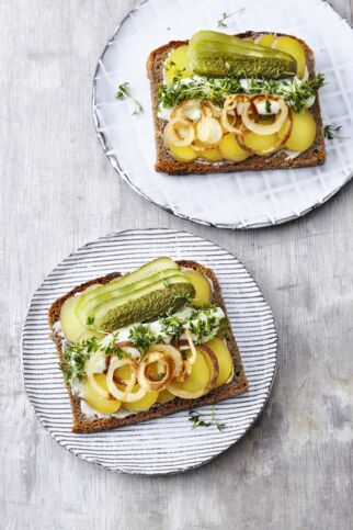 Smørrebrød mit Kartoffeln Smørrebrød mit Kartoffeln