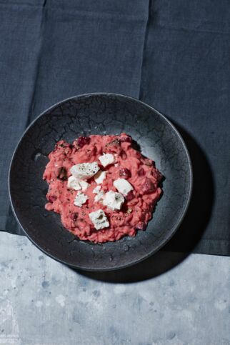Risotto mit gebackenen Roten Beten und Ziegenkäse