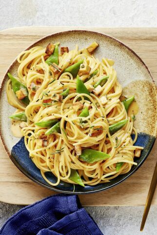 Schnippelbohnen-Carbonara
