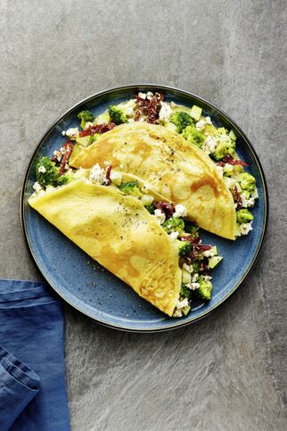 Pfannkuchen mit Brokkoli-Füllung Pfannkuchen mit Brokkoli-Füllung
