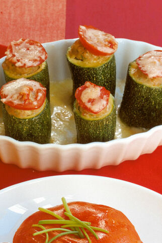 Gefüllte Zucchini Gefüllte Zucchini
