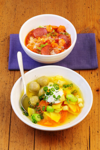 Möhreneintopf mit Markklößchen