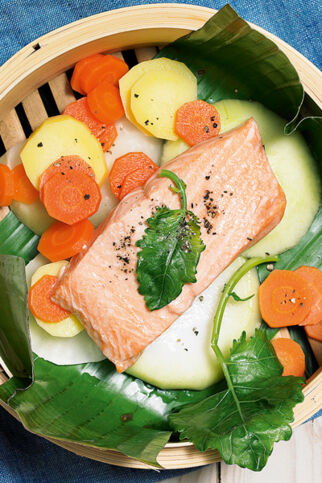 Lachs mit Kohlrabi Lachs mit Kohlrabi