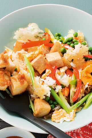 Gebratener Reis mit Tofu Gebratener Reis mit Tofu