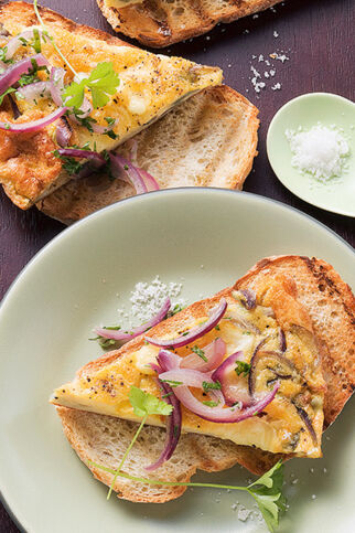 Käse-Zwiebel-Frittata