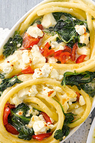 Nudel-Spinat-Gratin Nudel-Spinat-Gratin