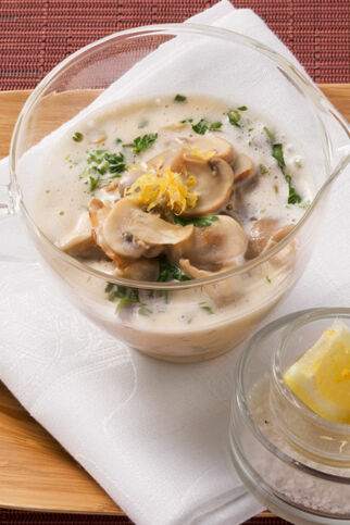 Pilzsauce mit Zitrone und Knoblauch