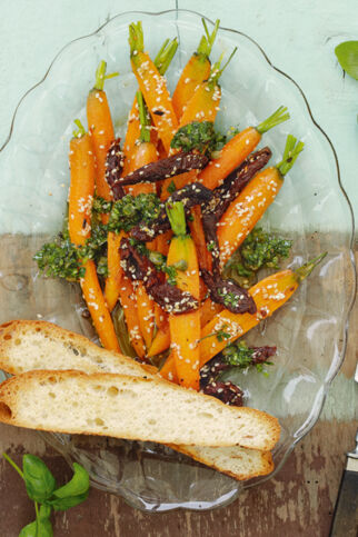 Gebratener Möhrensalat Gebratener Möhrensalat