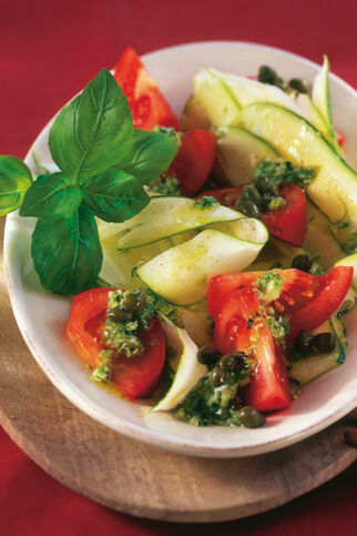 Zucchinisalat mit Kapern Zucchinisalat mit Kapern