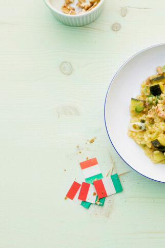 Risotto mit Zucchini und Walnüssen