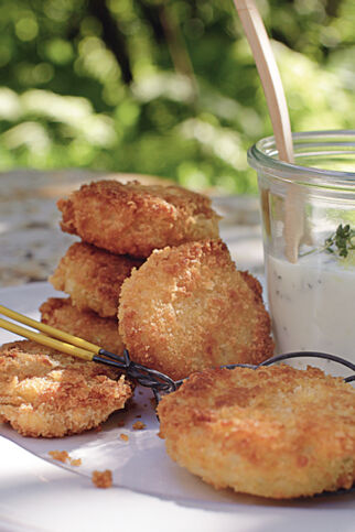 Panierte Kohlrabischnitzel Panierte Kohlrabischnitzel