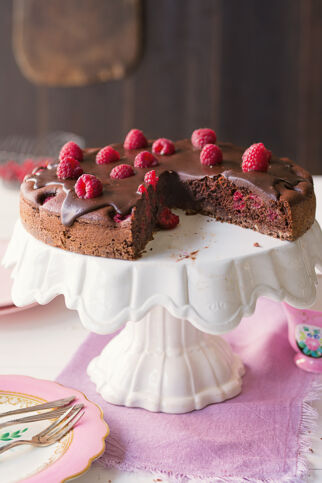 Knusper-Schoko-Himbeertarte Knusper-Schoko-Himbeertarte