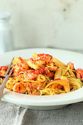 Flusskrebse in Safranbutter Flusskrebse in Safranbutter