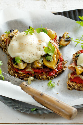 Überbackenes Eiweiß-Abendbrot Überbackenes Eiweiß-Abendbrot