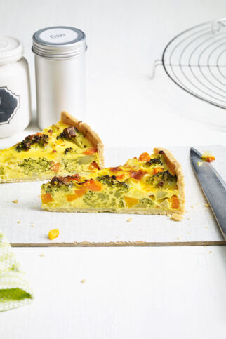 Gemüsequiche mit Curry Gemüsequiche mit Curry