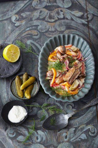 Lupinenfilet Stroganoff Lupinenfilet Stroganoff