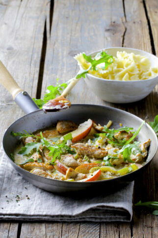 Farfalle mit Putenragout Farfalle mit Putenragout