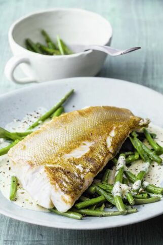 Zander mit Limetten-Bärlauch-Sauce Zander mit Limetten-Bärlauch-Sauce