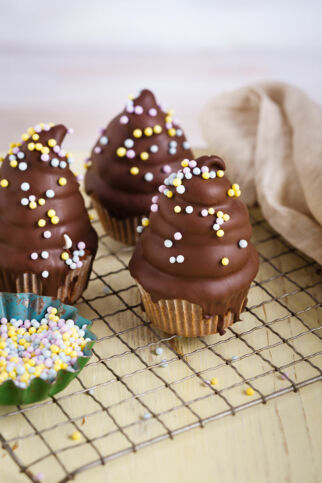 Erdbeer-Schoko-Cupcakes