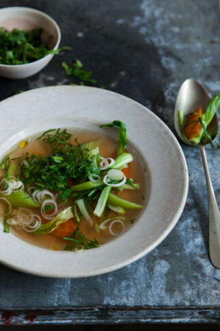 Selleriebrühe mit Pak Choi Selleriebrühe mit Pak Choi