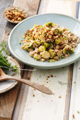 Rosenkohl-Bohnen-Risotto