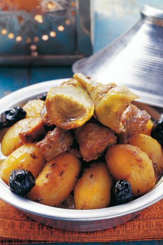 Lammtajine mit Kartoffeln und Oliven