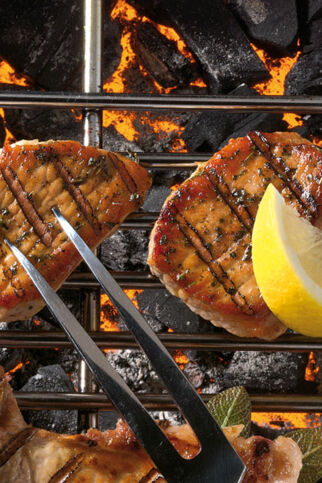 Schweinesteaks mit Kräutern Schweinesteaks mit Kräutern